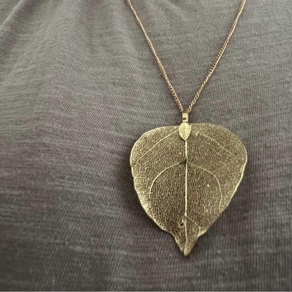 Jewelry - Gold Plated Leaf Necklace
